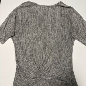 Elegant Gray Women's Short Sleeve Top